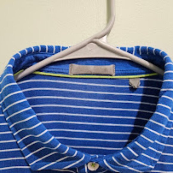tasc Performance Cloud Polo Men' s XL – Galactic Blue Heather | Brookline Stripe - Picture 1 of 3